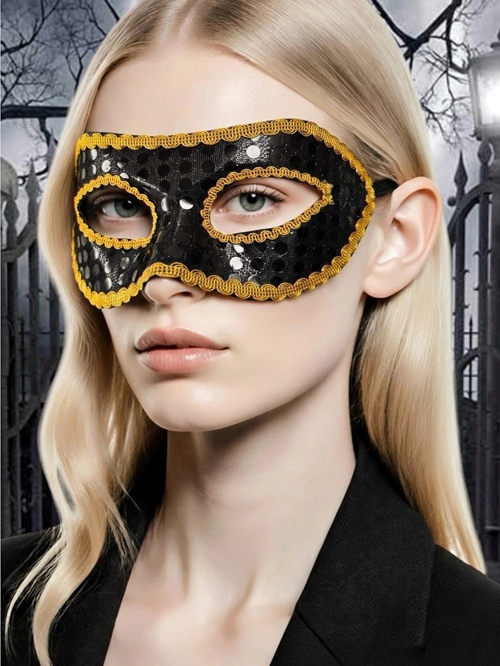 $6 Add-on | Halloween | Venetian Masquerade Half-Mask